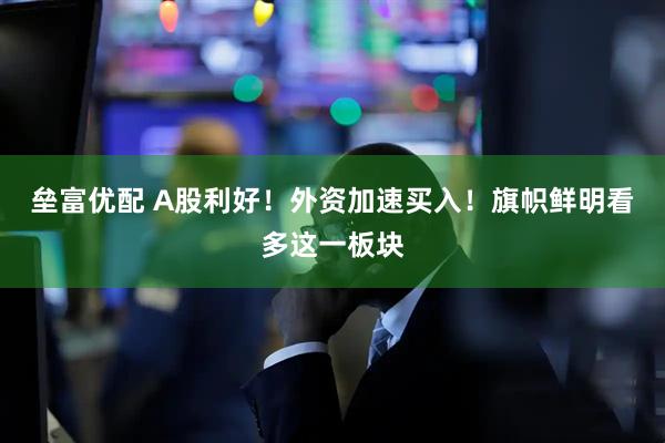 垒富优配 A股利好！外资加速买入！旗帜鲜明看多这一板块